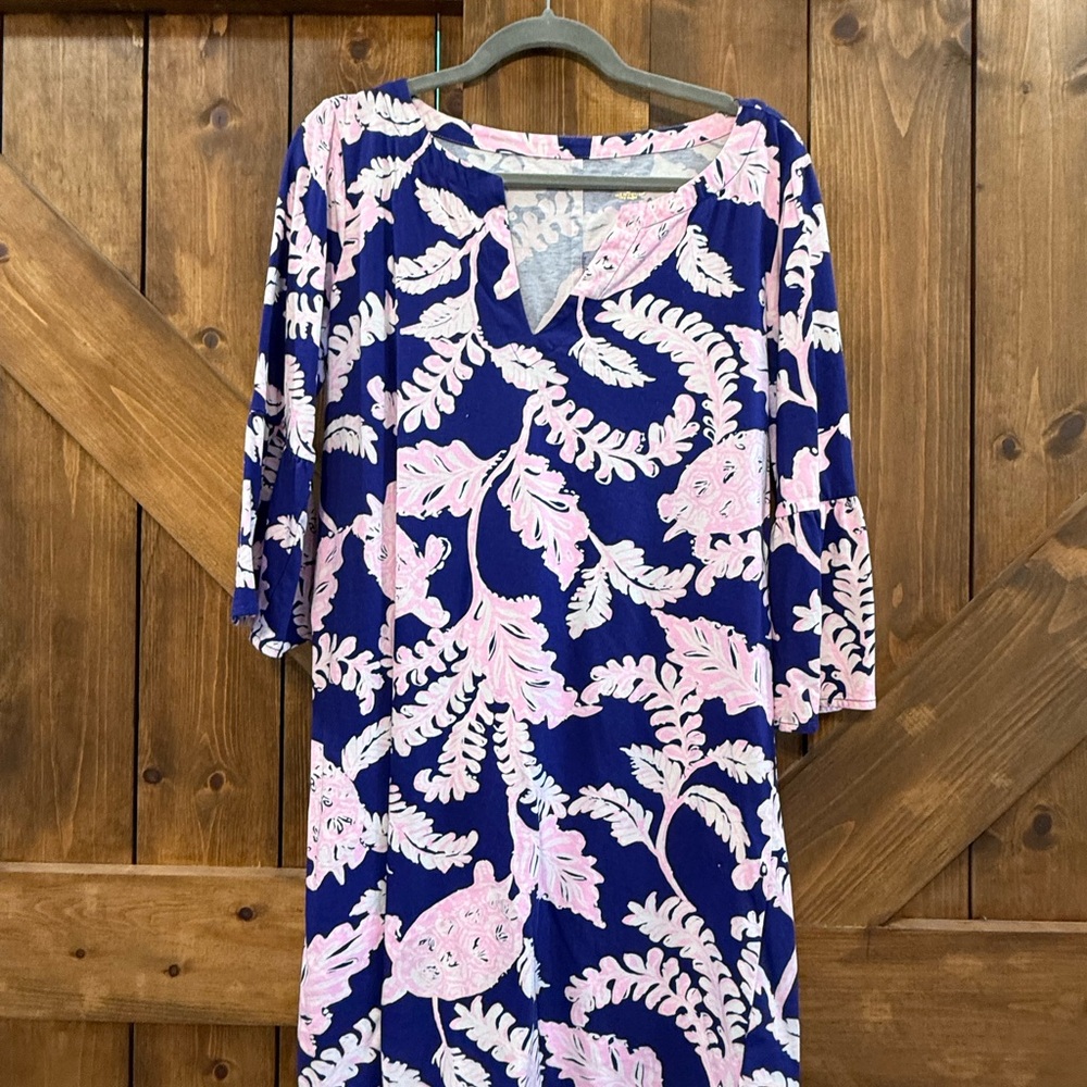 Lilly Pulitzer Pastel Pink and Blue Fabric